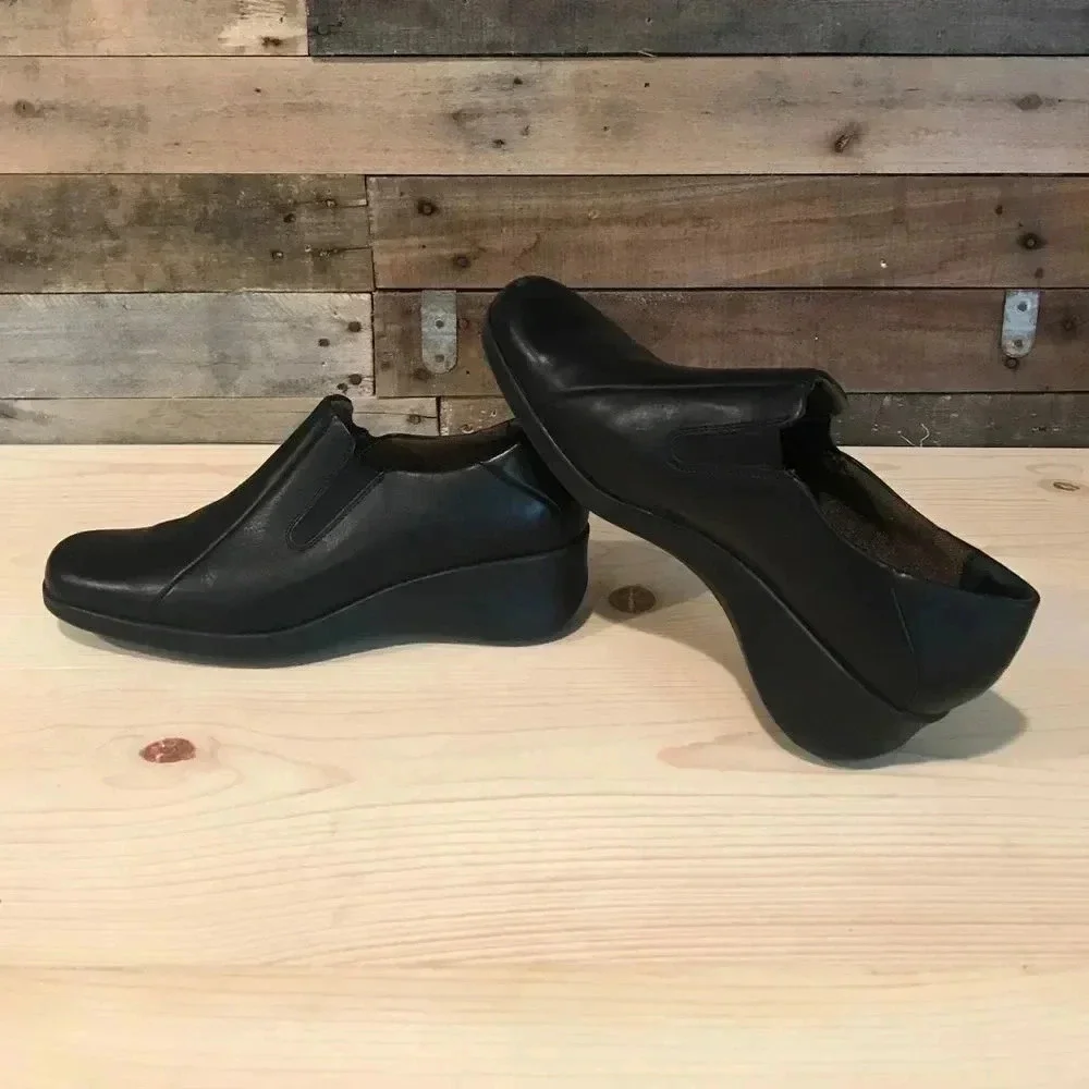 Aquatalia by Marvin K Italian Leather Wedged Flats